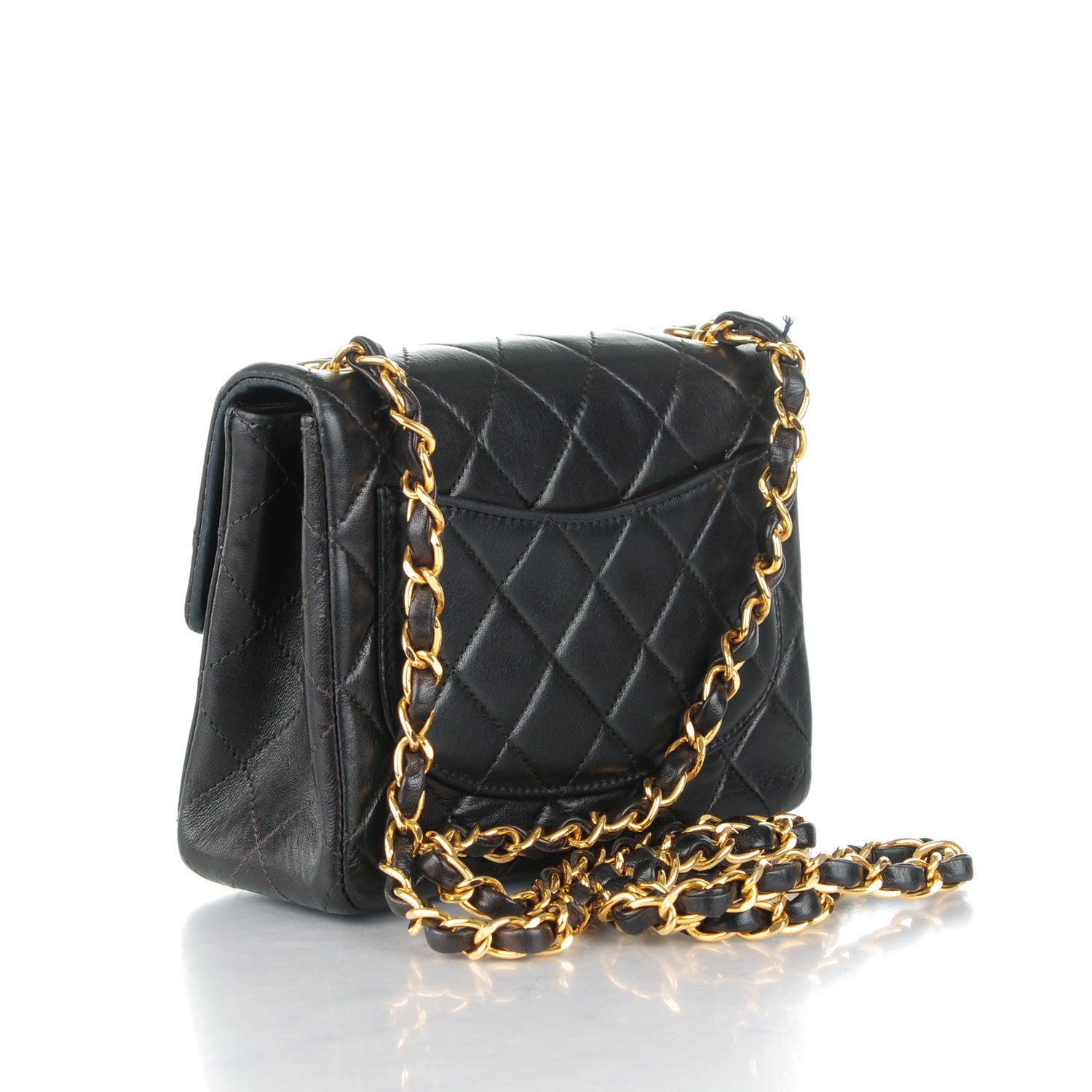 Chanel Lambskin Quilted Mini Square Flap Black 3 of 9