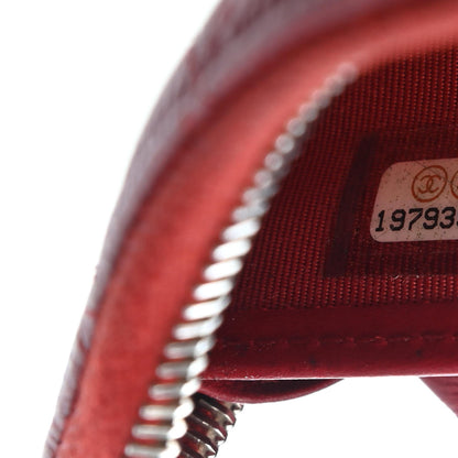 Chanel Caviar Quilted Large Gusset Zip Around Wallet Red 7 of 7