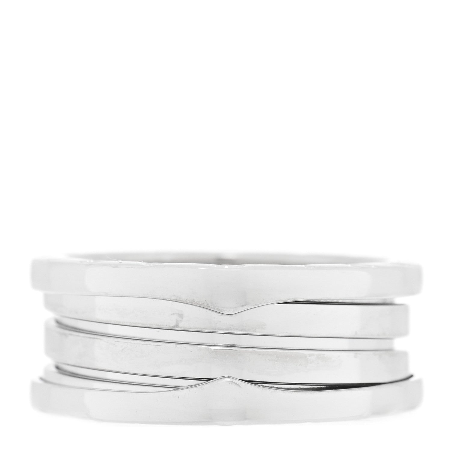 Bulgari 18K White Gold B.Zero1 Two-Band Ring 58 8.25 3 of 4