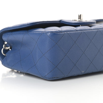 Chanel Caviar Quilted Mini Rectangular Flap Blue 9 of 13