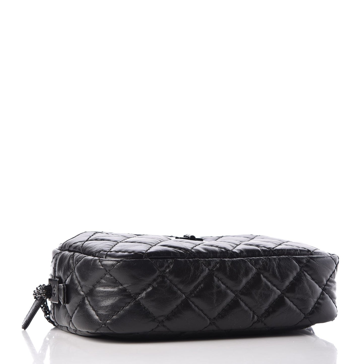 Aged Calfskin Quilted Mini Reissue Camera Case So Black
