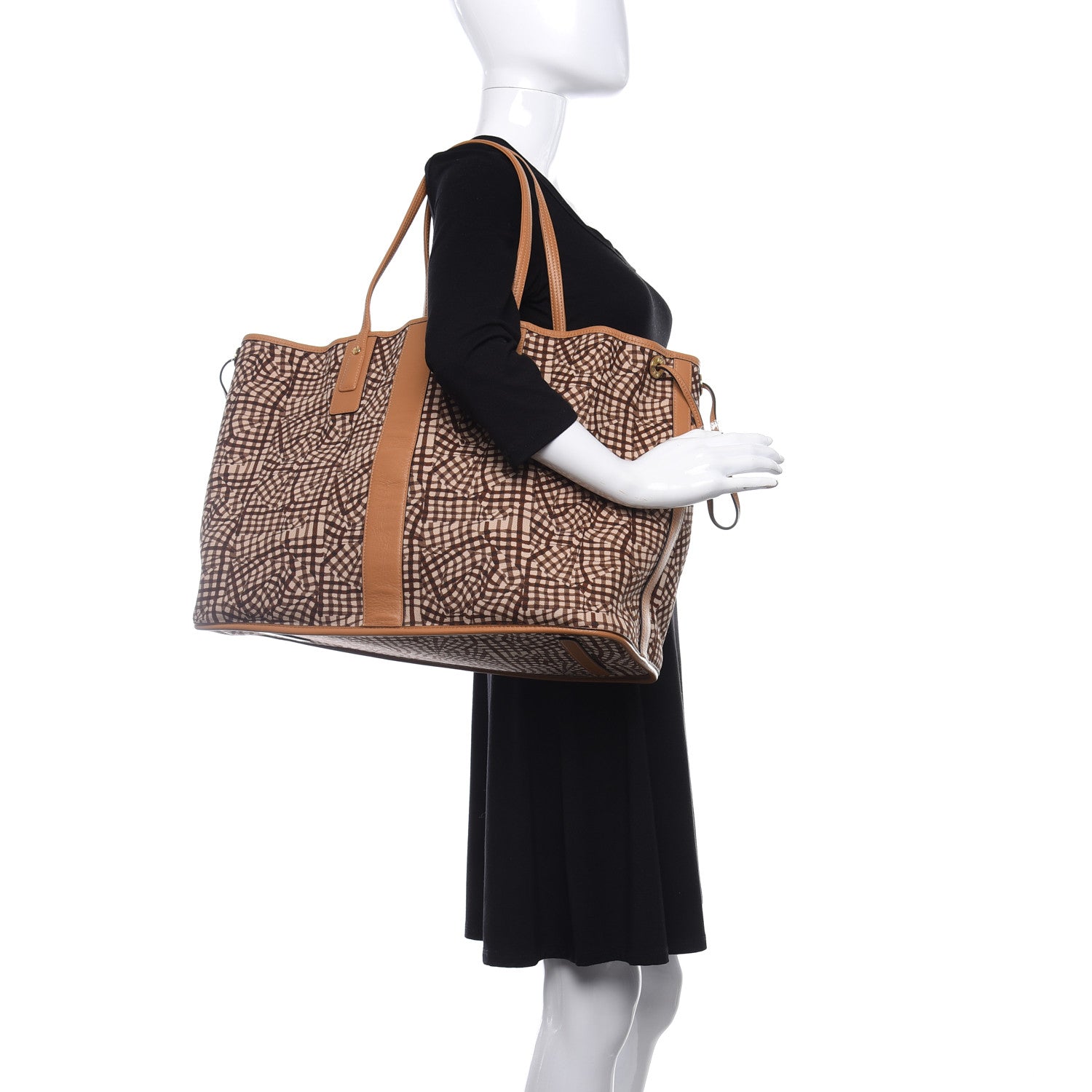 MCM Visetos Large Liz Reversible Shopper Tote Cognac 2 of 11