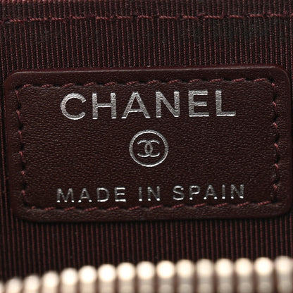 Chanel Caviar Quilted Zip Coin Purse Burgundy 6 of 9