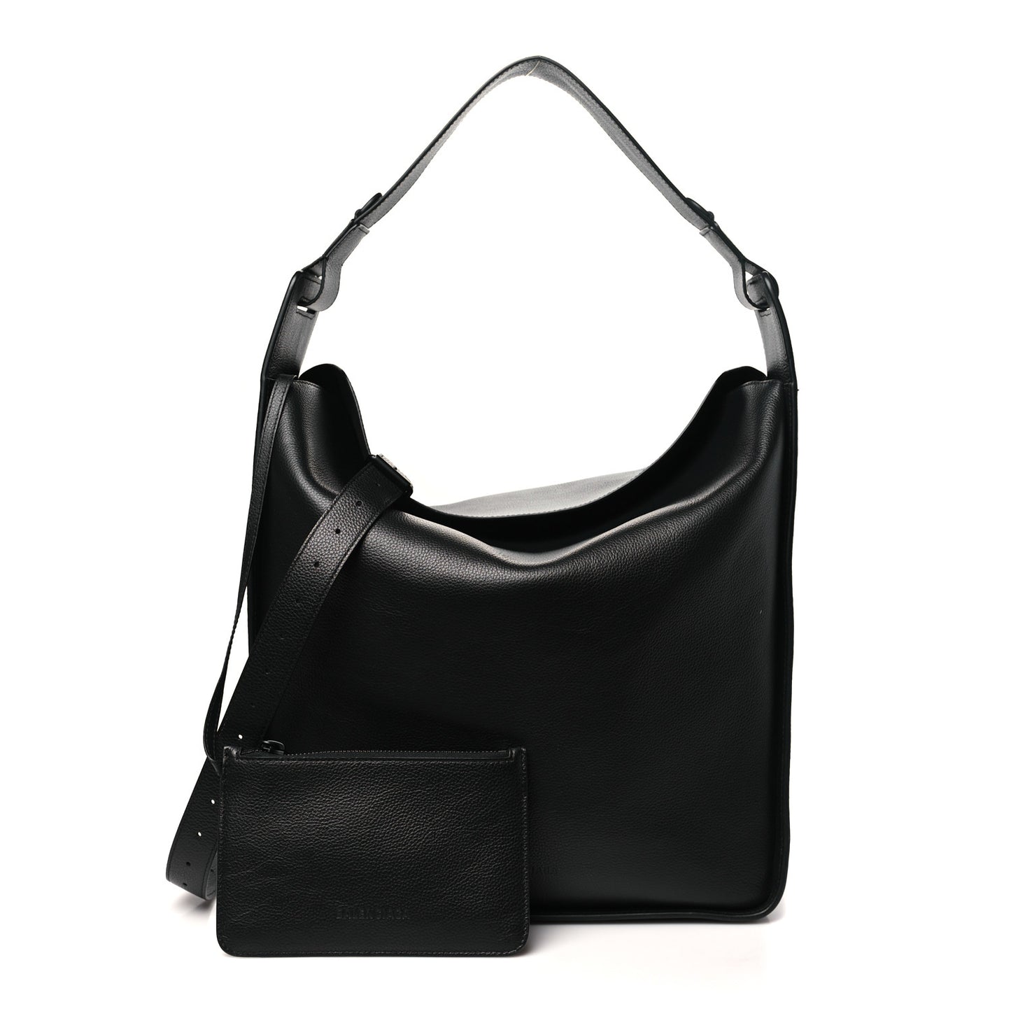 Calfskin Logo Embossed Tool 2.0 North-South Tote Black