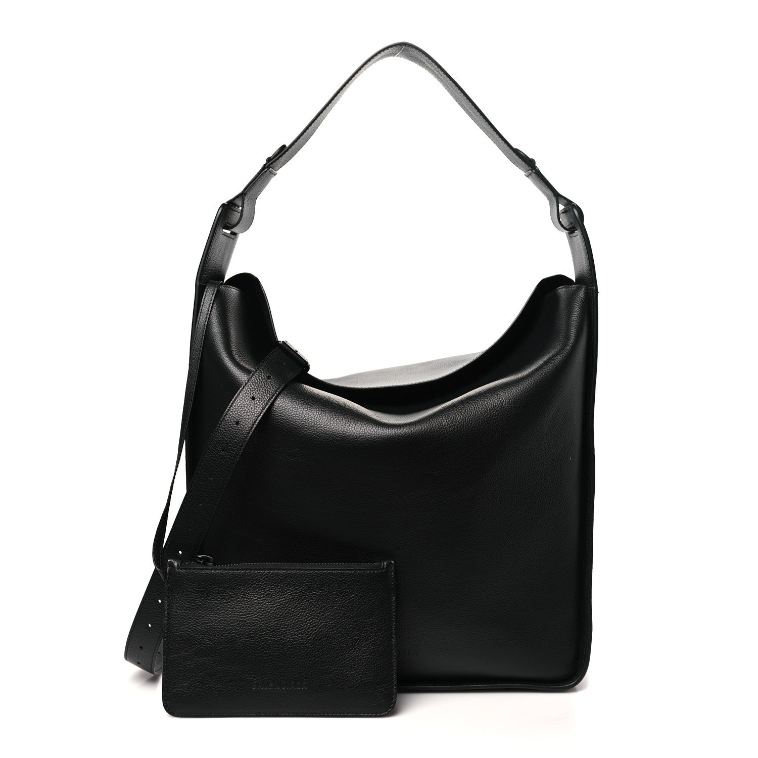 Balenciaga Calfskin Logo Embossed Tool 2.0 North-South Tote Black 1 of 11