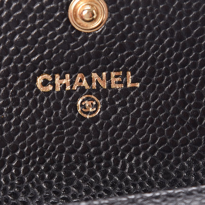 Chanel Caviar Quilted Flap Card Holder Black 6 of 9