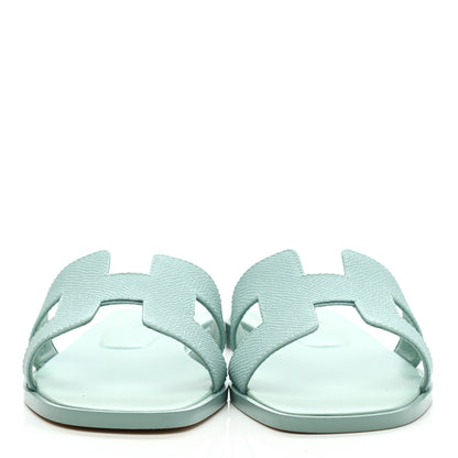 Hermes Epsom Oran Sandals 35.5 Vert Embrun 2 of 10