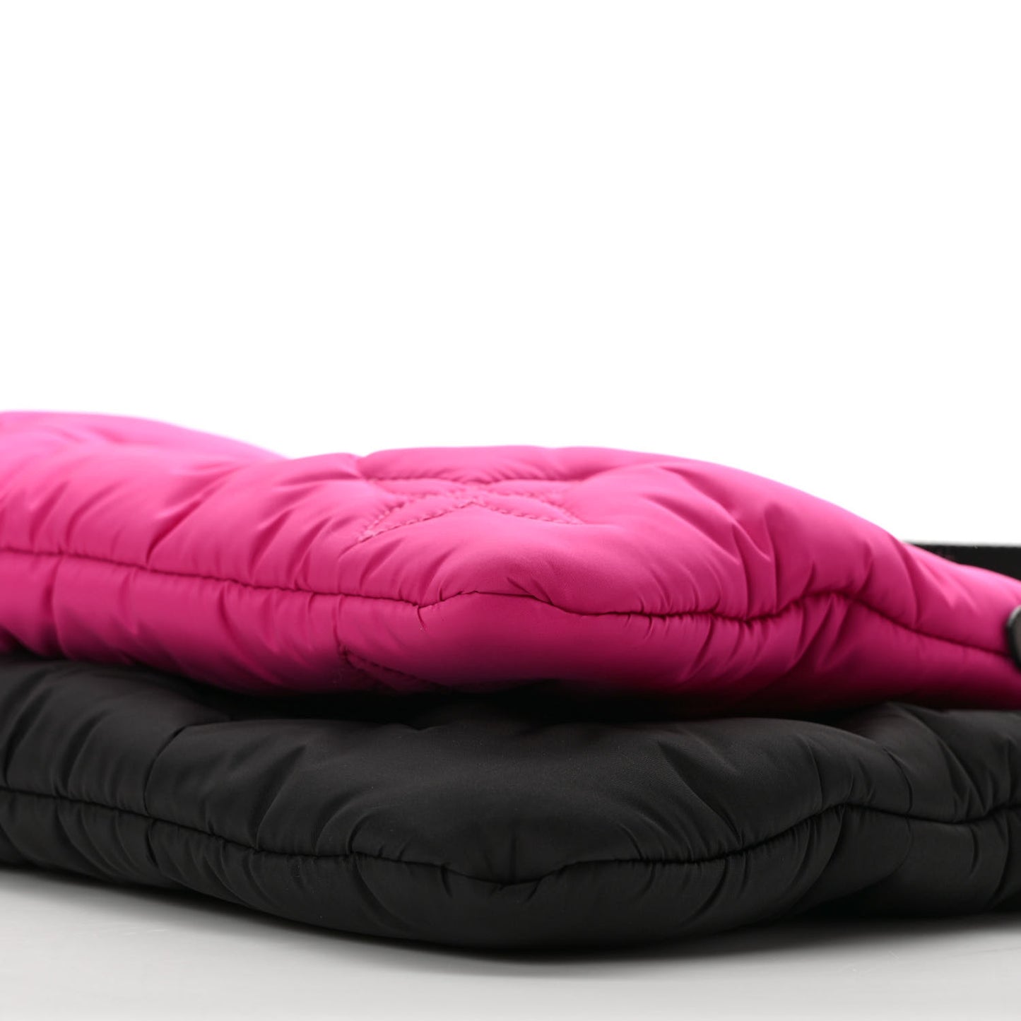 Econyl Monogram Pillow Maxi Multi Pochette Accessories Black Fuchsia