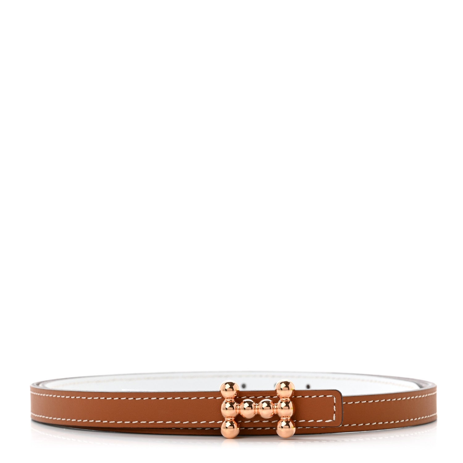 Hermes Swift Epsom 24mm Bubbles H Belt 75 Gold White 1 of 5