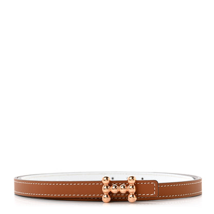 Hermes Swift Epsom 24mm Bubbles H Belt 75 Gold White 1 of 5