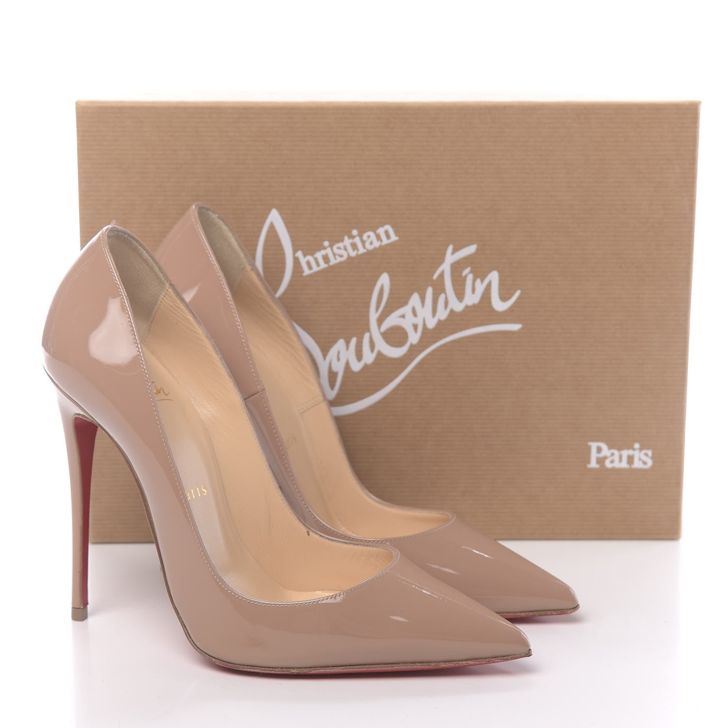 Christian Louboutin Patent So Kate 120 Pumps 37 Nude 8 of 8