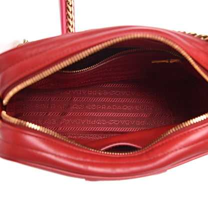 Prada Soft Calfskin Diagramme Crossbody Bag Fuoco Magenta 5 of 9