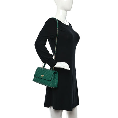 Chanel Caviar Quilted Mini Coco Handle Flap Green 2 of 10