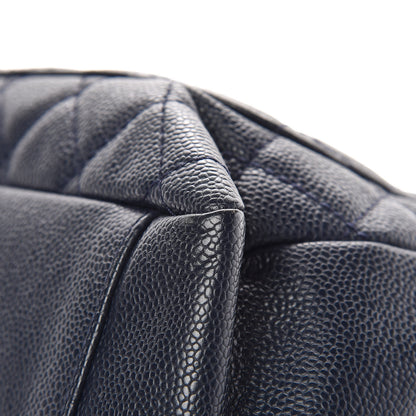 Chanel Caviar Quilted Grand Shopping Tote GST Navy Blue 16 of 18
