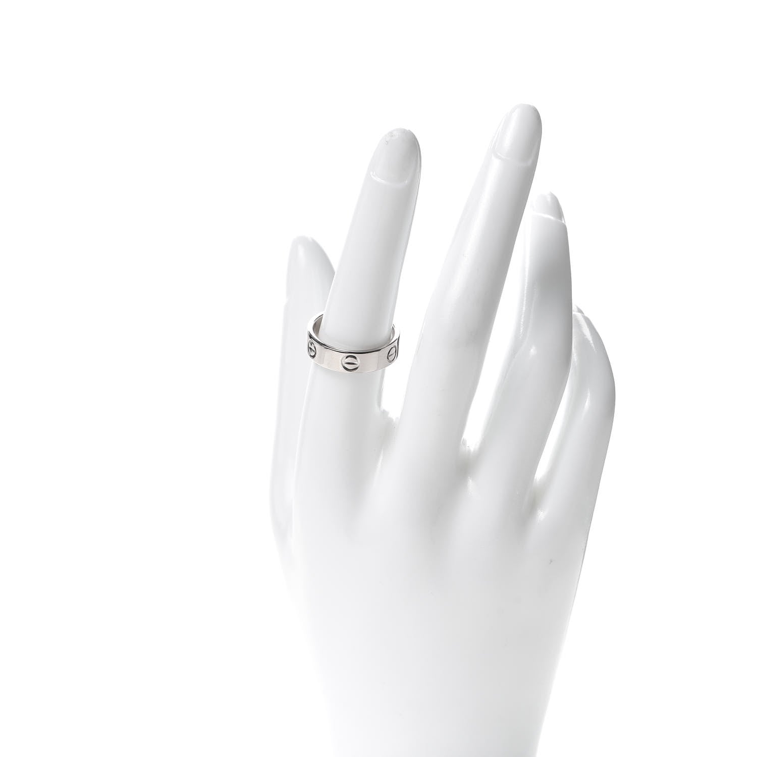 Cartier 18K White Gold 5.5mm LOVE Ring 56 7.5 2 of 5