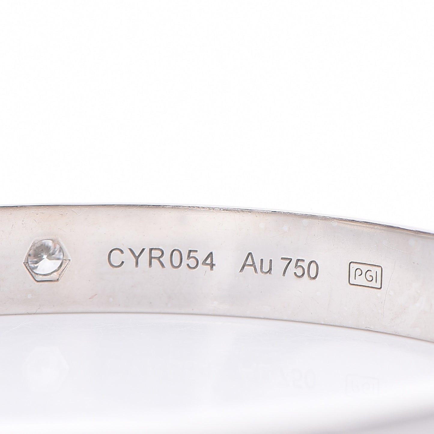18K White Gold 4 Diamond LOVE Bracelet 17