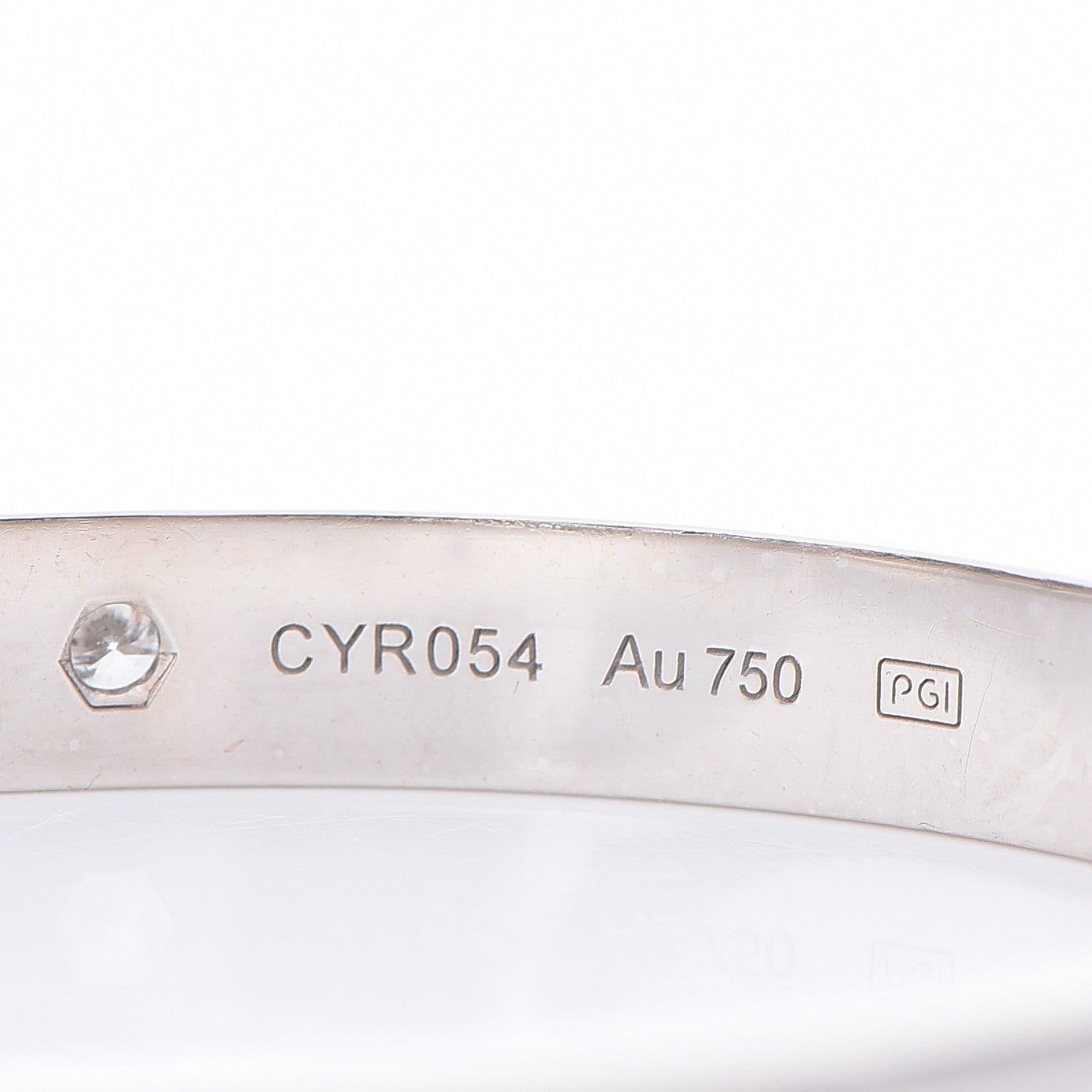 Cartier 18K White Gold 4 Diamond LOVE Bracelet 17 7 of 10