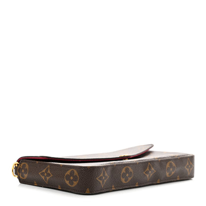 Louis Vuitton Monogram Pochette Felicie Chain Wallet Fuchsia 5 of 16