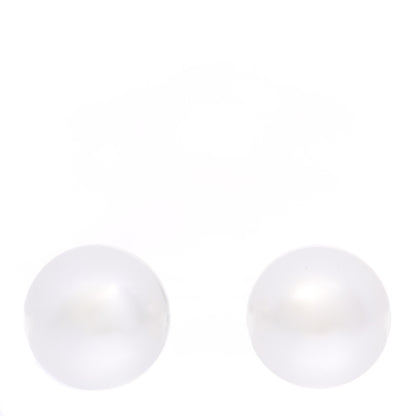 Mikimoto 18K White Gold South Sea Pearl 12mm Stud Earrings 1 of 5
