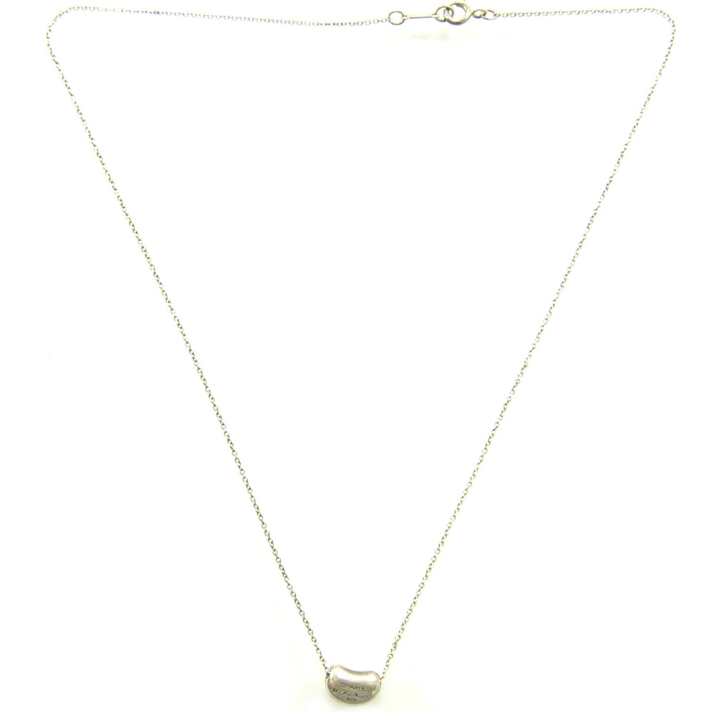 Sterling Silver 9mm Elsa Peretti Bean Pendant Necklace
