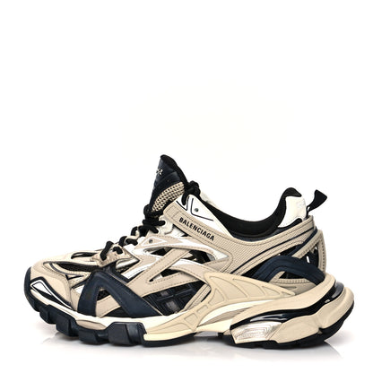 Balenciaga Rubber Mesh Bi-Color Mens Track.2 Open Sneakers 40 Beige Black 1 of 7