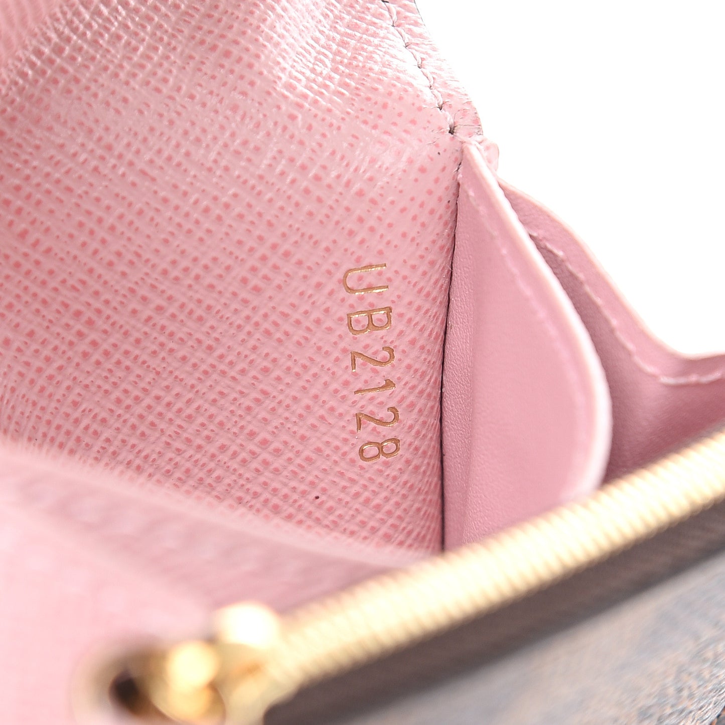 Damier Ebene Rosalie Coin Purse Rose Ballerine