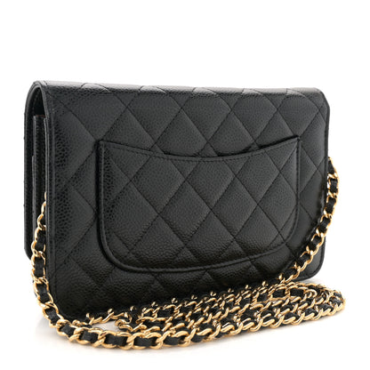 Chanel Caviar Quilted Wallet On Chain WOC Black 2 of 11