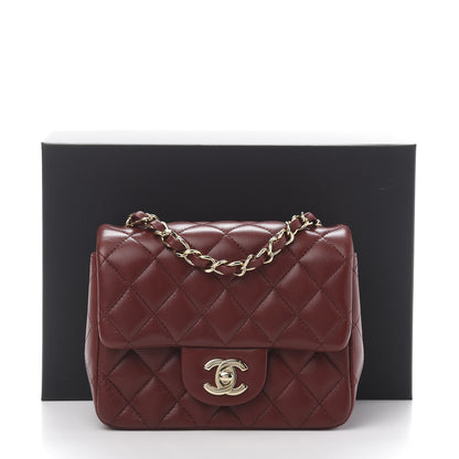 Chanel Lambskin Quilted Mini Square Flap Bordeaux 10 of 10