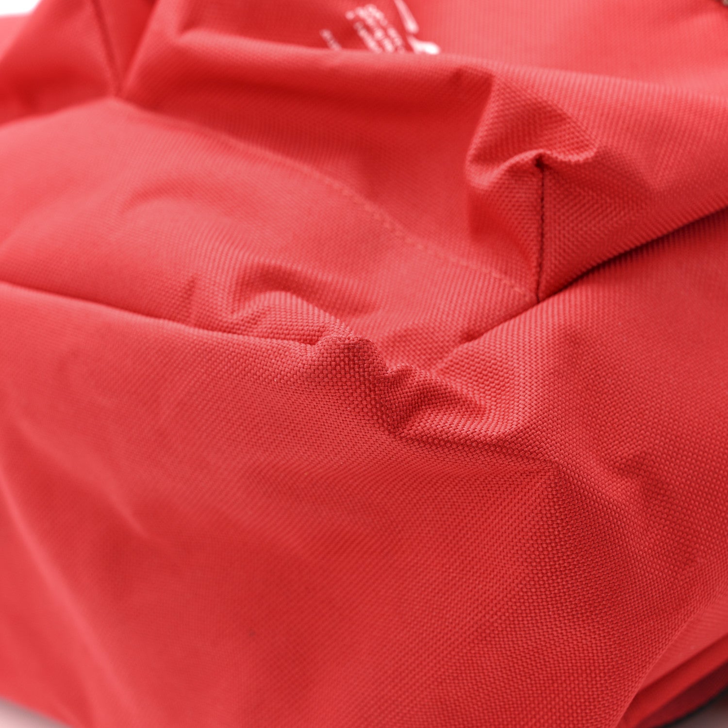 Off-White Canvas Quote Backpack Red White 11 of 15