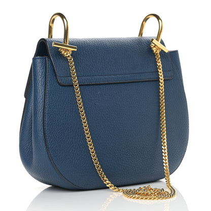 Chloe Grained Lambskin Drew Shoulder Bag Royal Navy 3 of 13