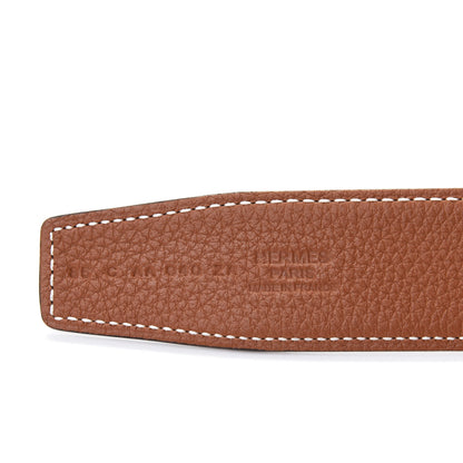 Hermes Box Taurillon Clemence 32mm H Belt 85 Black Gold 3 of 5
