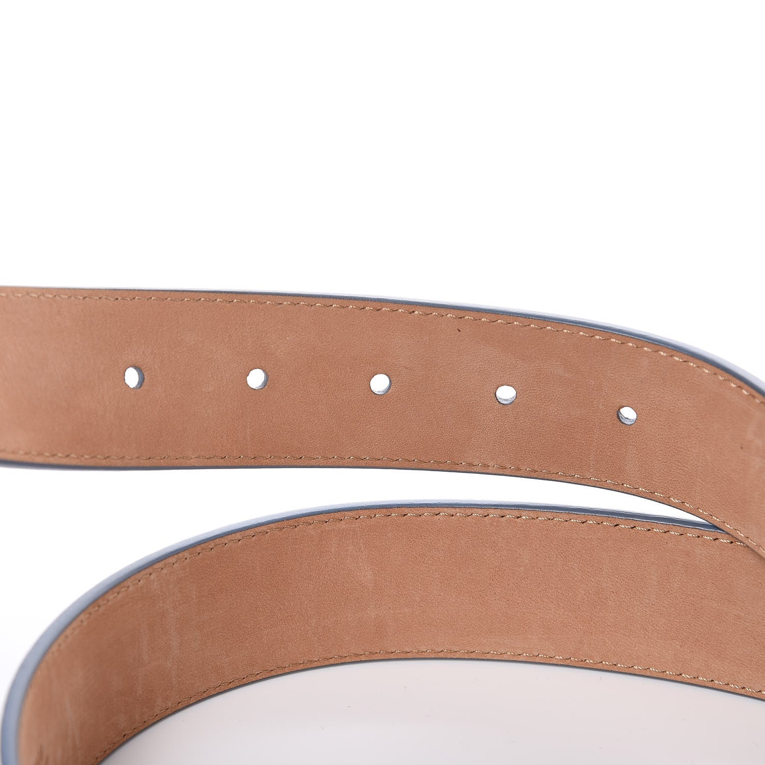 Fendi Vitello Elite FF Belt 75 30 Ceruleo 4 of 7