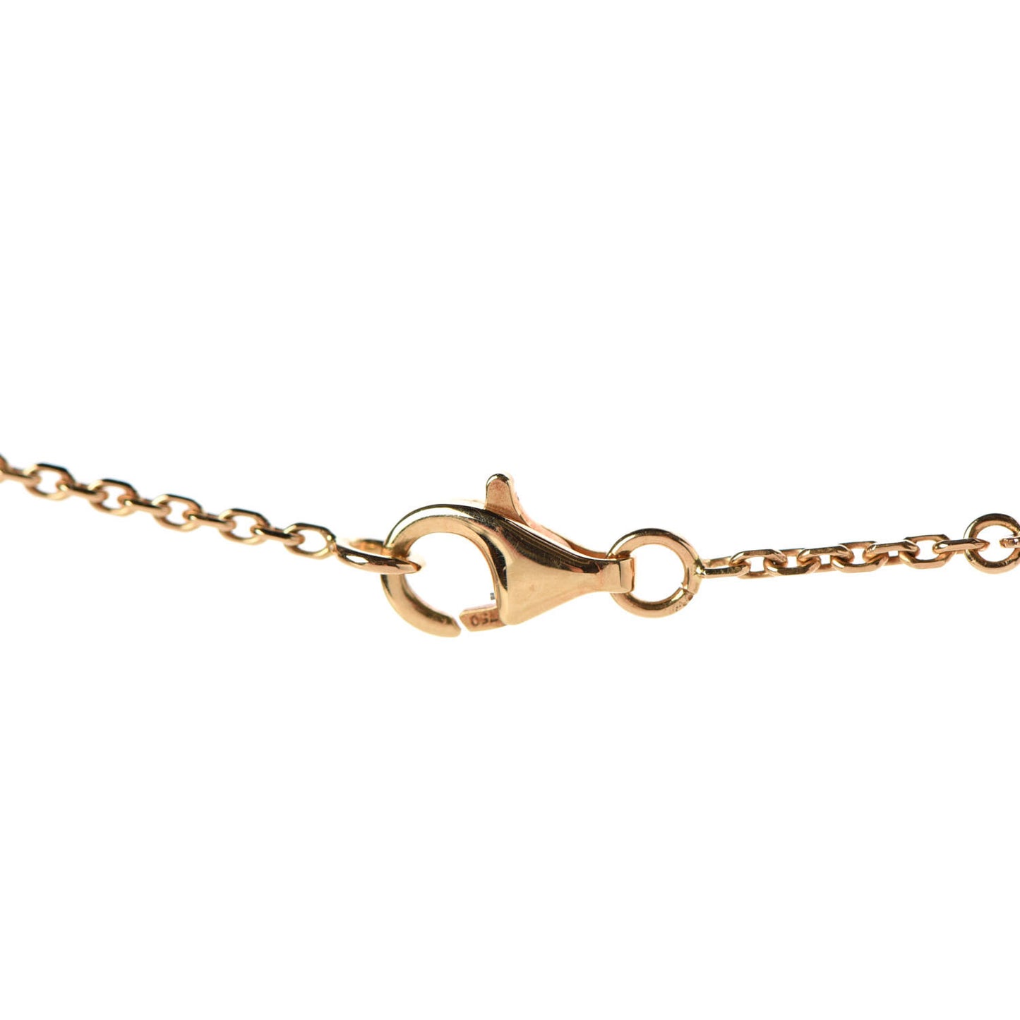 18K Yellow Gold Black Onyx Vintage Alhambra Pendant Necklace