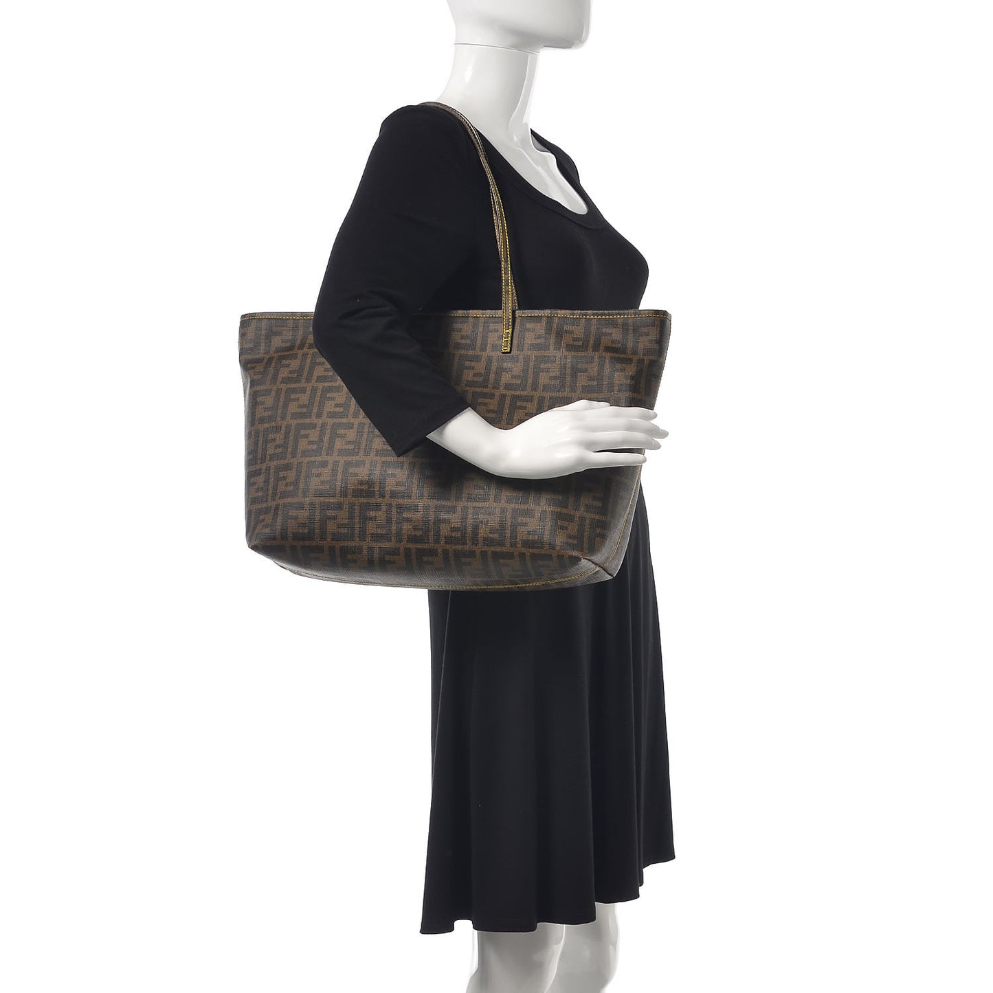 Zucca Spalmati Medium Roll Tote Tobacco Giallo