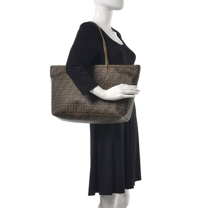 Fendi Zucca Spalmati Medium Roll Tote Tobacco Giallo 2 of 12