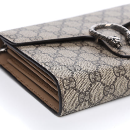 Gucci GG Supreme Monogram Mini Dionysus Chain Wallet Beige Taupe 7 of 10