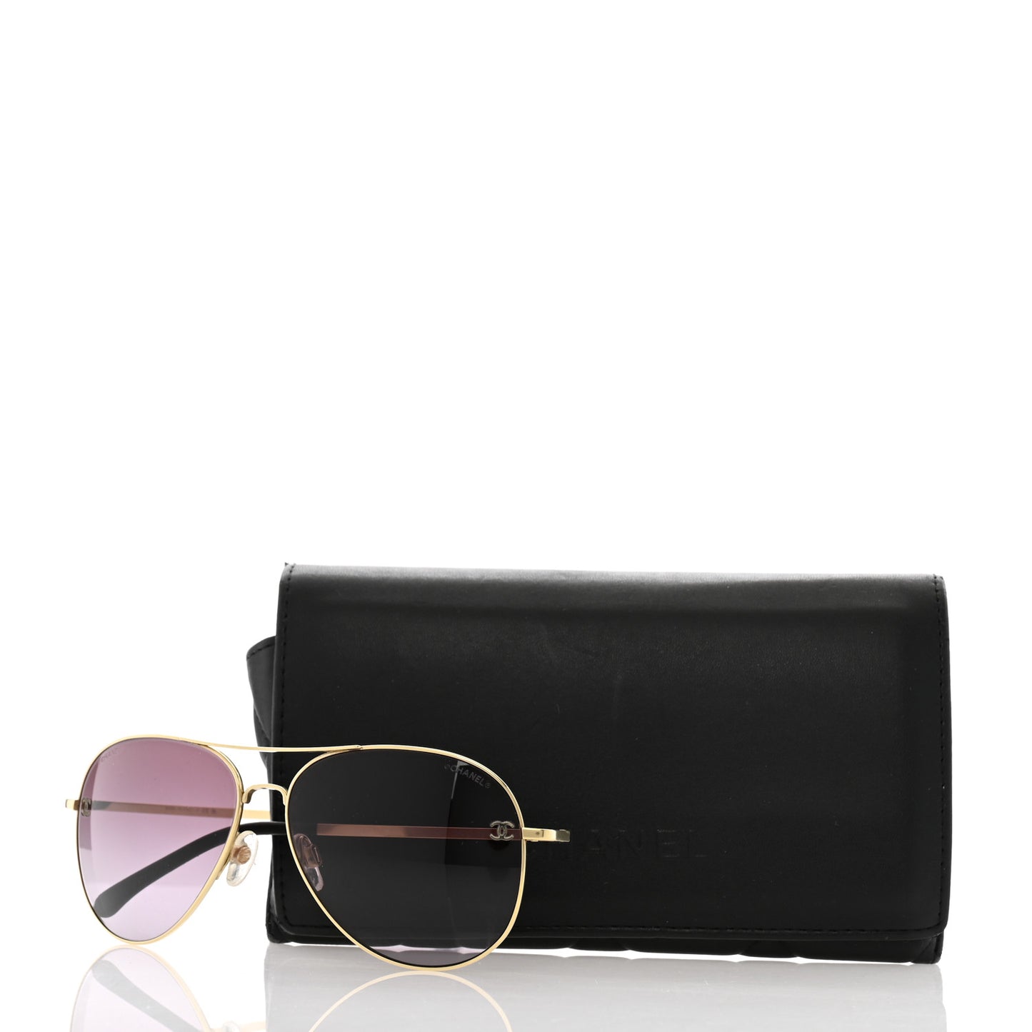 Metal Aviator CC Sunglasses 4189-T-Q Purple
