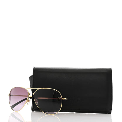Chanel Metal Aviator CC Sunglasses 4189-T-Q Purple 7 of 7