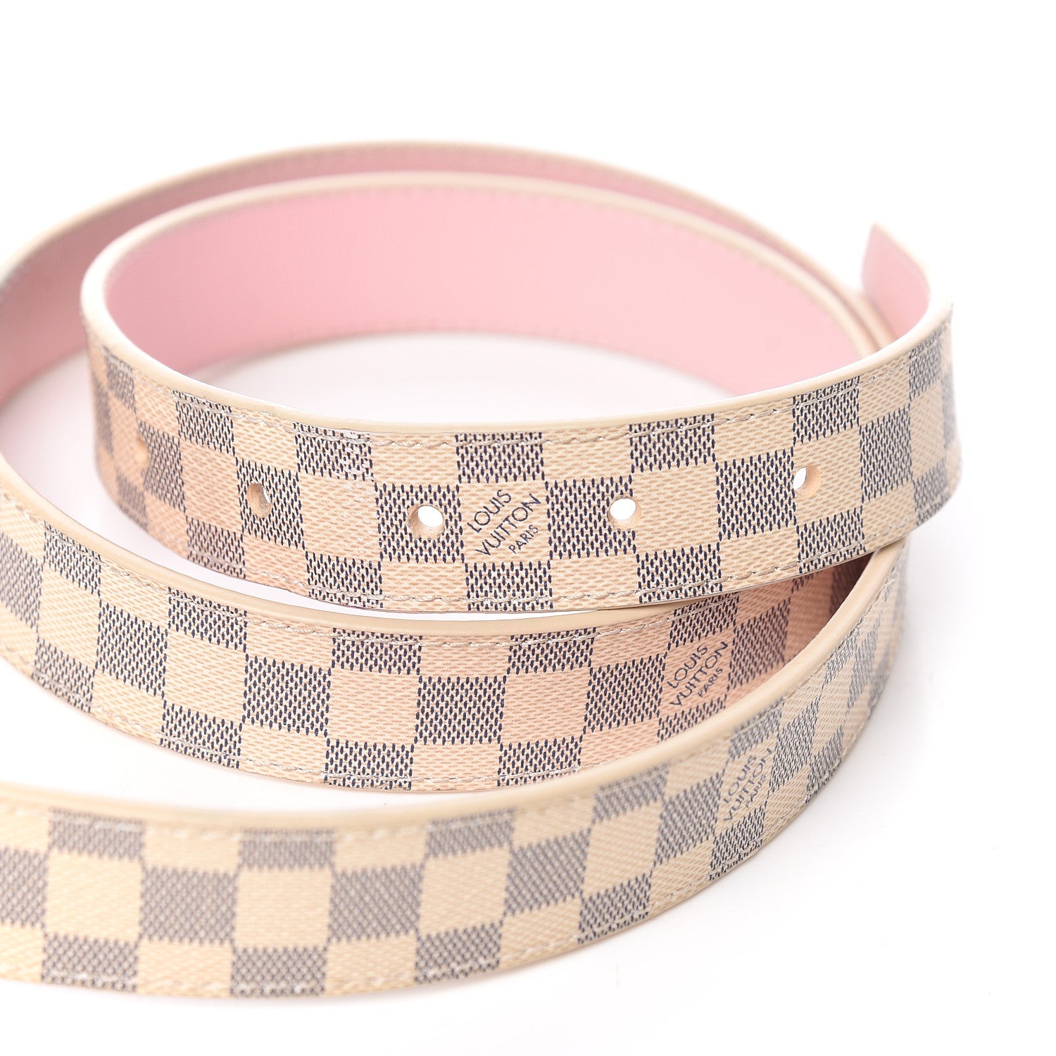Louis Vuitton Damier Azur 25mm LV Malletier Belt 90 36 5 of 8