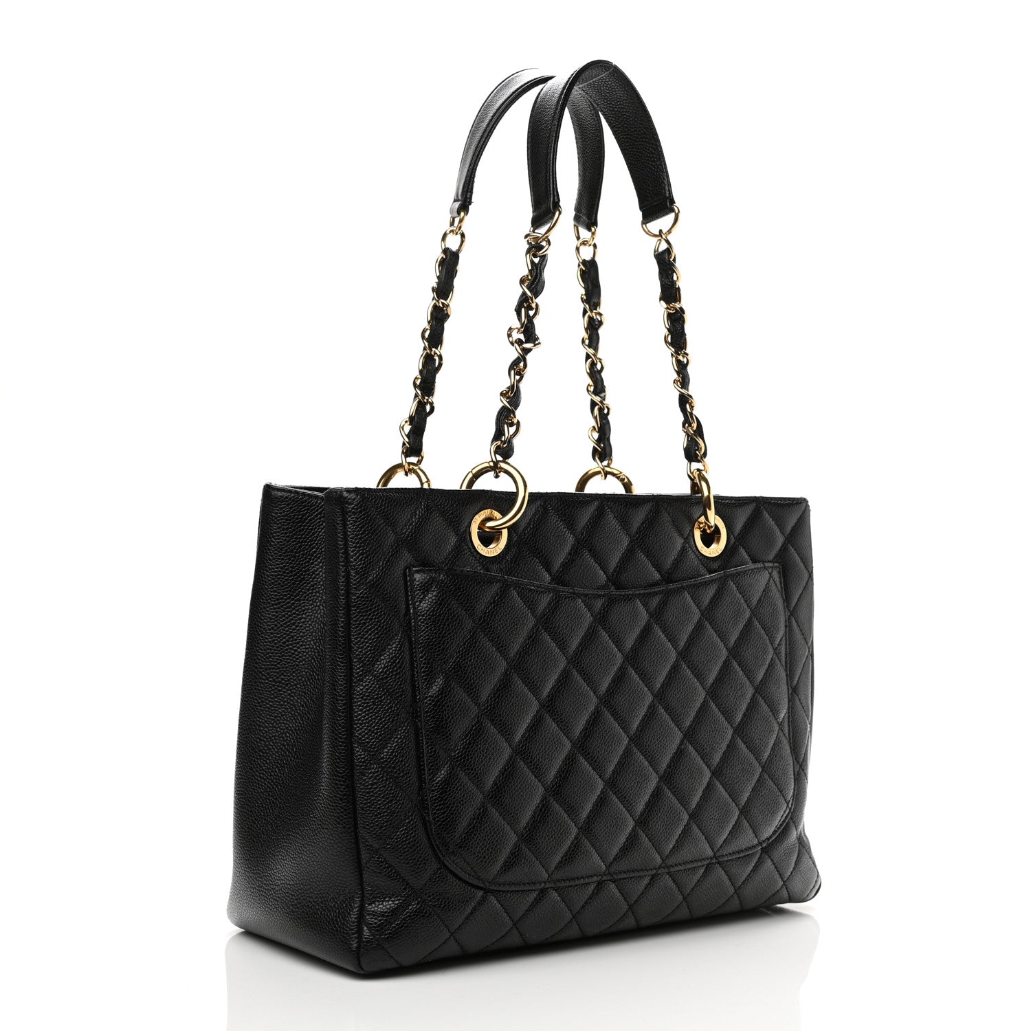 Chanel Caviar Quilted Grand Shopping Tote GST Black 3 of 10