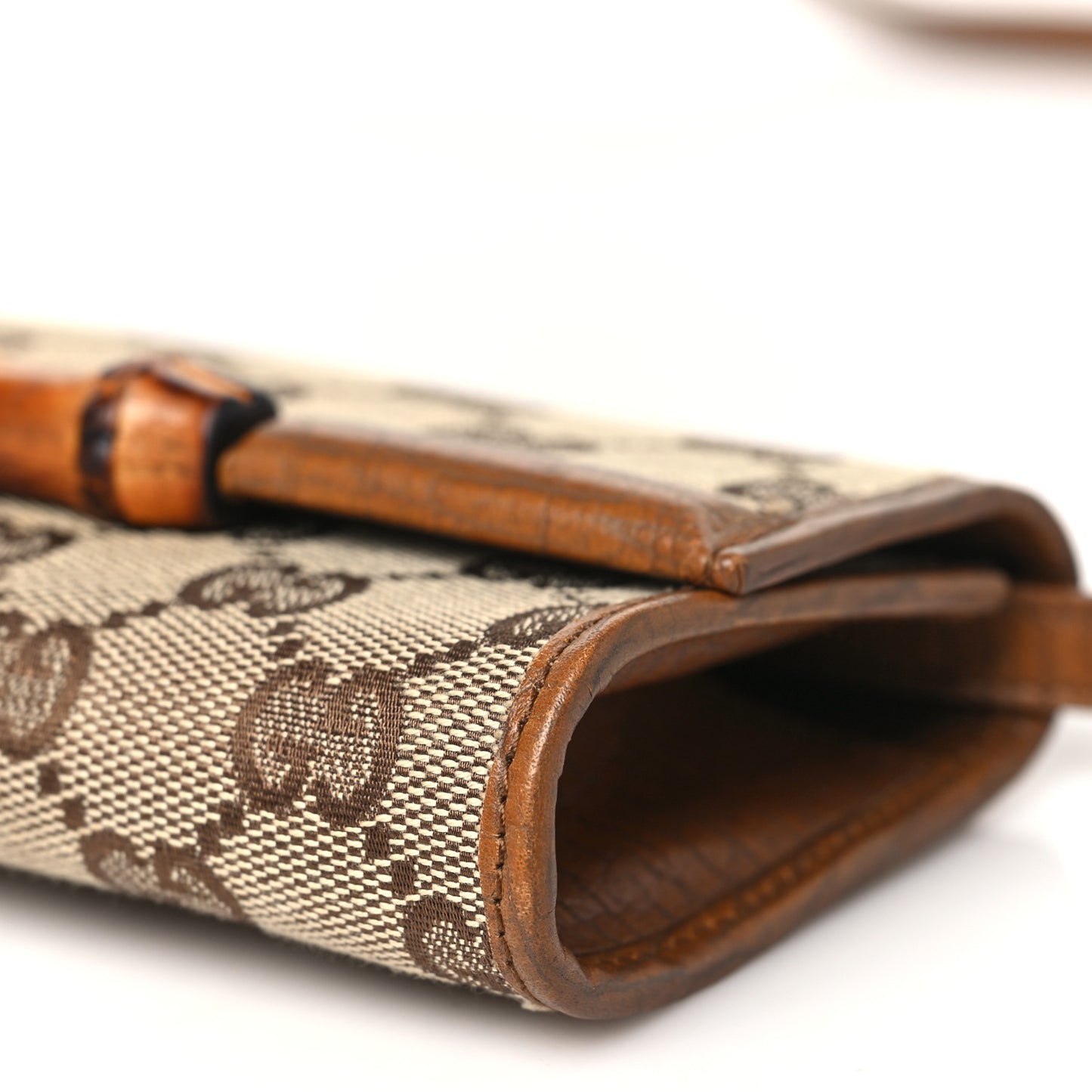 Monogram Bamboo Bar Clutch Dark Brown
