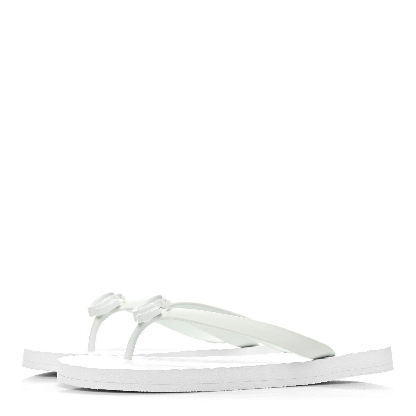 Rubber Chevron Mens GG Thong Flat Sandals 8 Great White