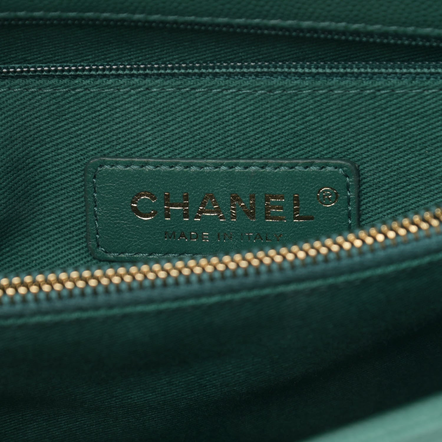 Chanel Caviar Quilted Medium Coco Handle Flap Green 5 of 9