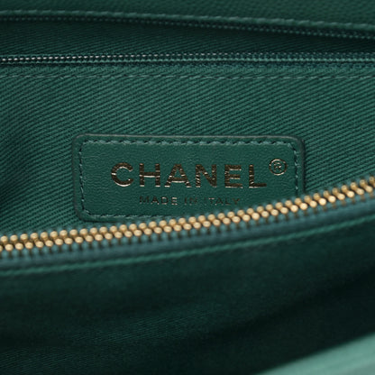 Chanel Caviar Quilted Medium Coco Handle Flap Green 5 of 9