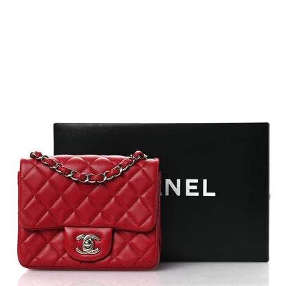 Chanel Lambskin Quilted Mini Square Flap Red 11 of 11