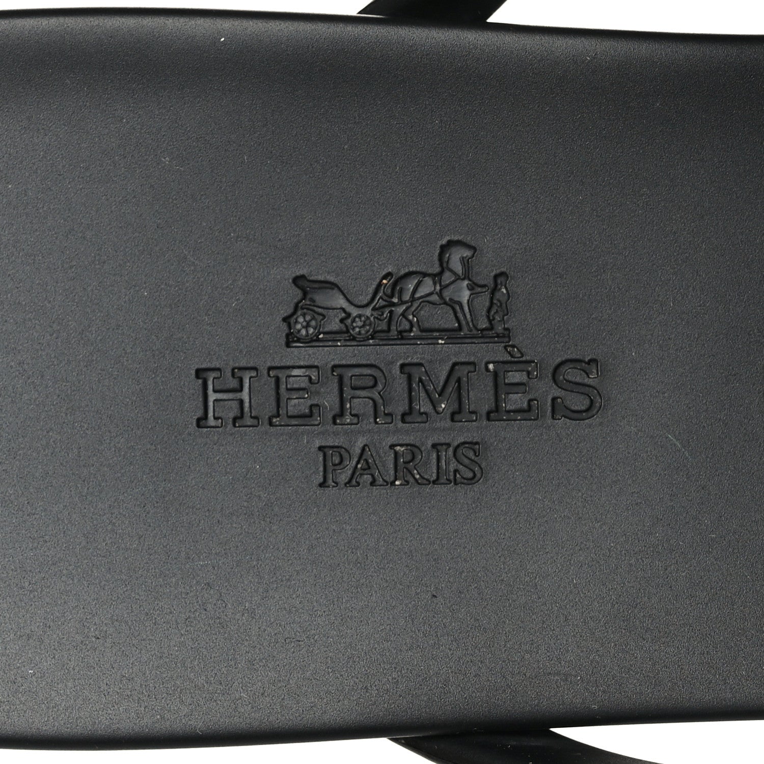 Hermes Rubber Womens Egerie Sandals 38 Black 7 of 9