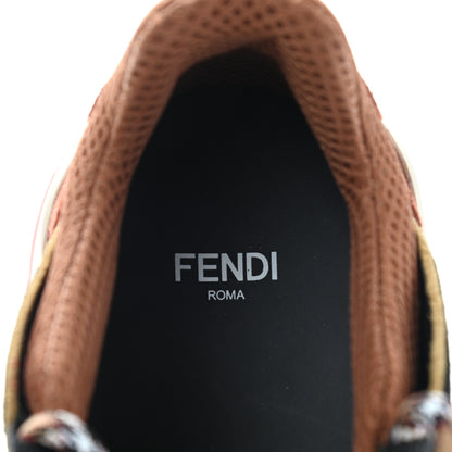 Fendi Suede Mesh FF Womens FFluid Low Top Sneakers 36.5 Black Brandy Tobacco 10 of 11