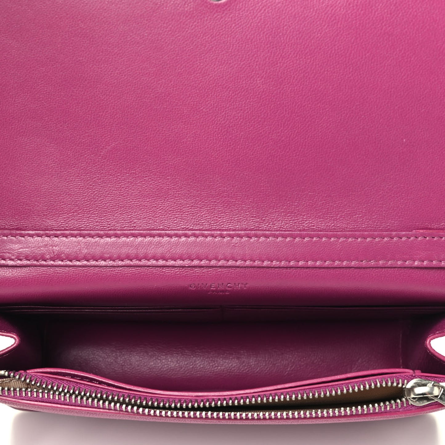Sugar Goatskin Pandora Chain Wallet Orchid Purple