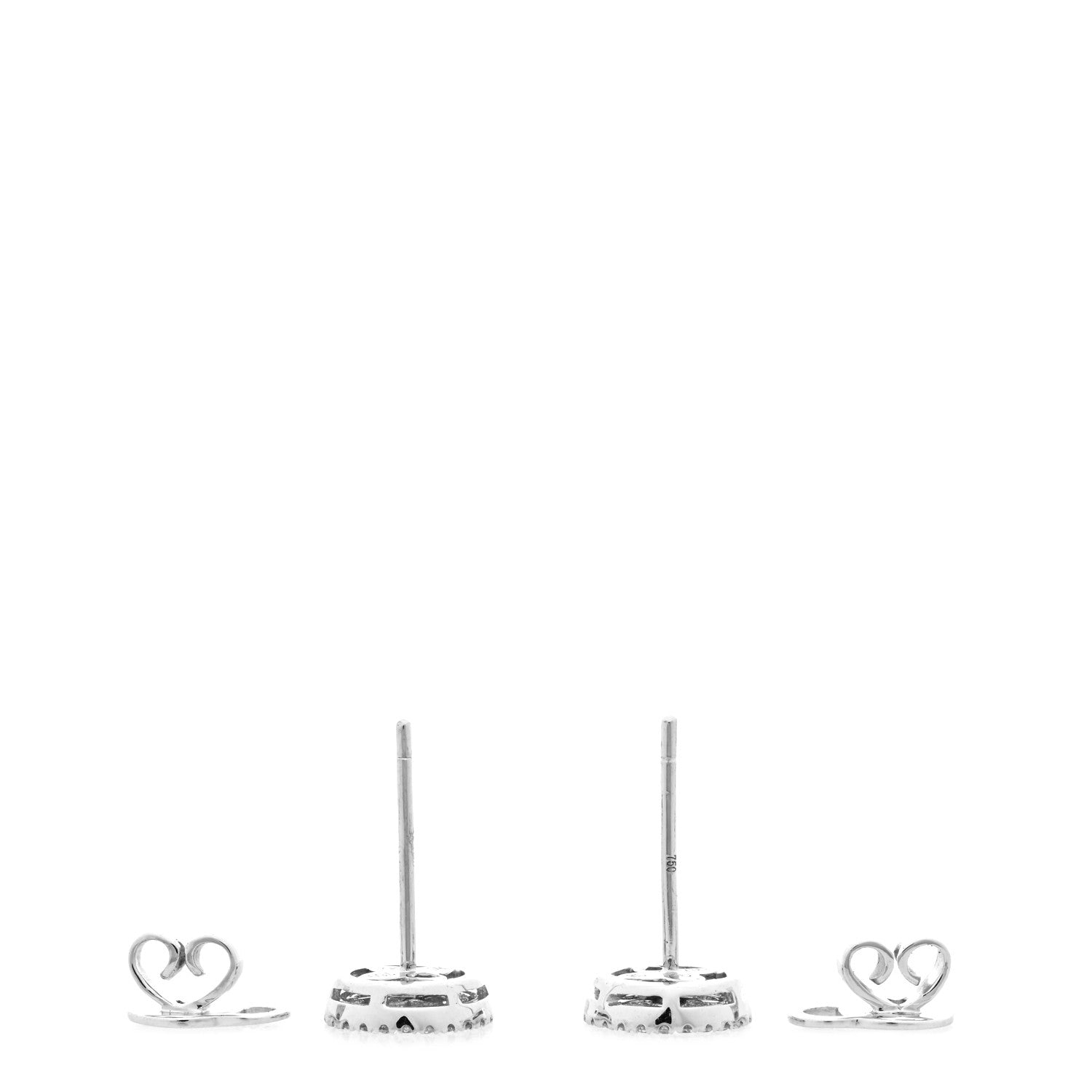 Roberto Coin 18K White Gold Diamond Round Cluster Earrings 2 of 3