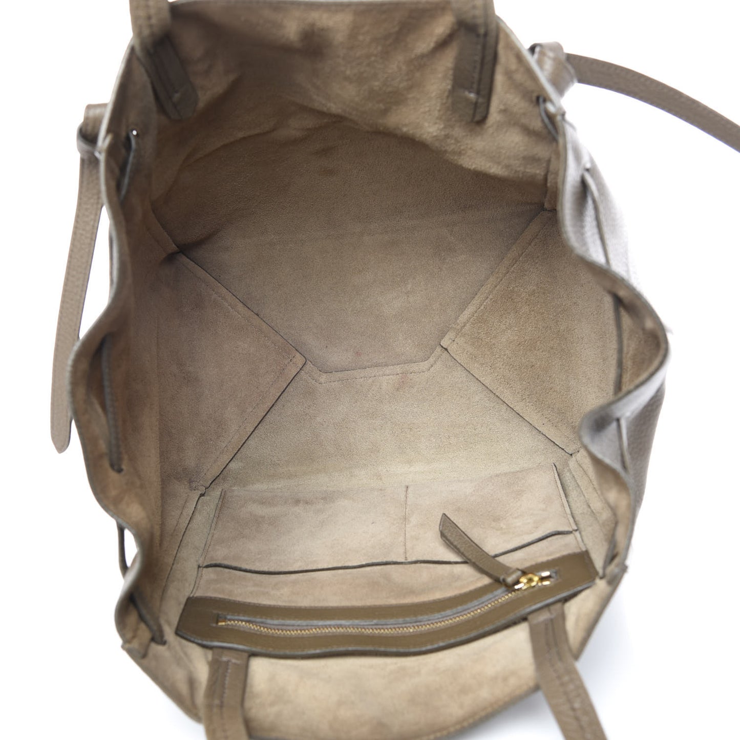 Soft Grained Calfskin Small Belt Cabas Phantom Taupe